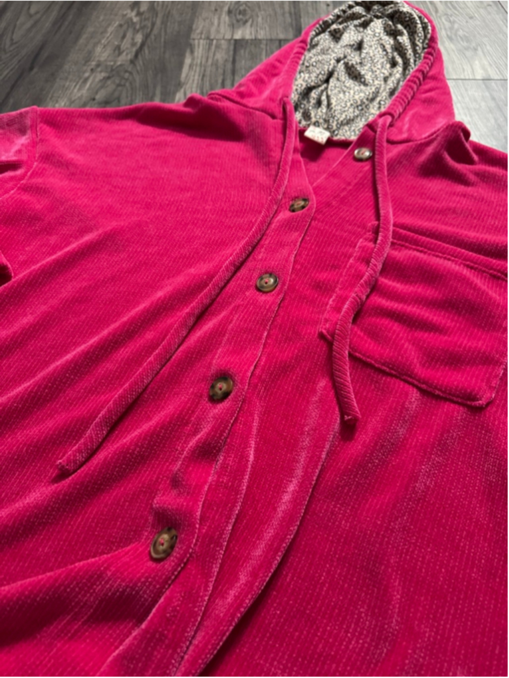 7th Ray New Trendy Hooded Size Medium Large Hot Pink & Leopard $42 @ Boutique - Picture 3 of 8